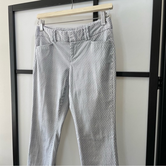 [0] Calvin Klein Women’s Light Grey & White Patterned Structured Spring Trouser - Picture 3 of 8